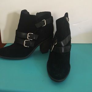 Faux suede boots